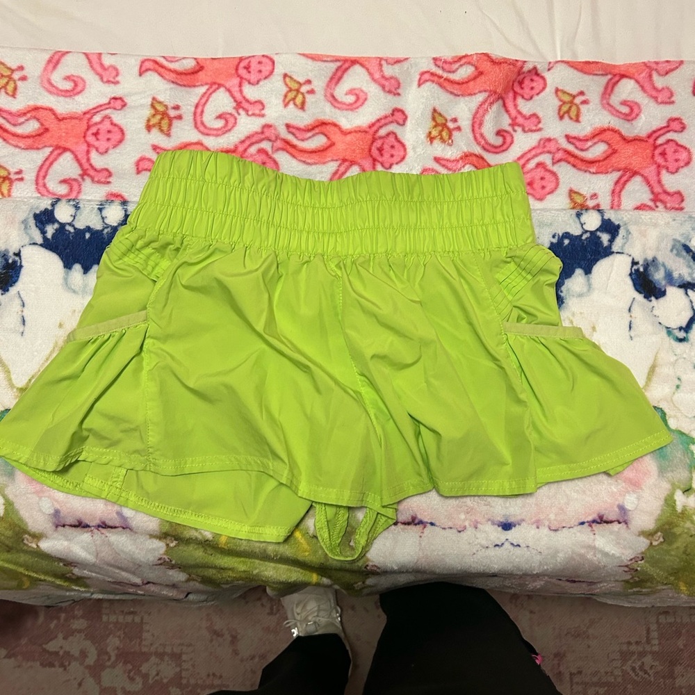 Get your flirt on FP green shorts